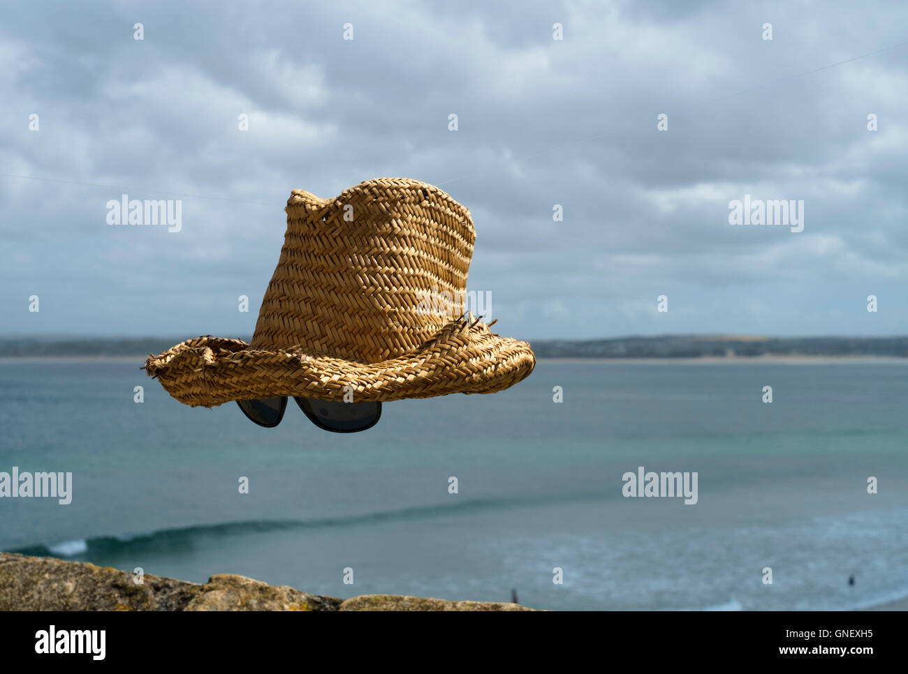 St Ives a seaside town in Cornwall England UK the invisible man Stock Photo