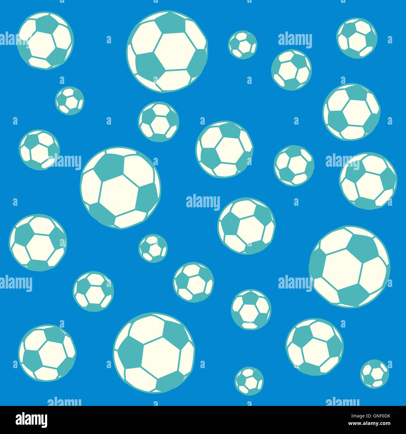 Nice picture of colorful football balls on a color background Stock ...