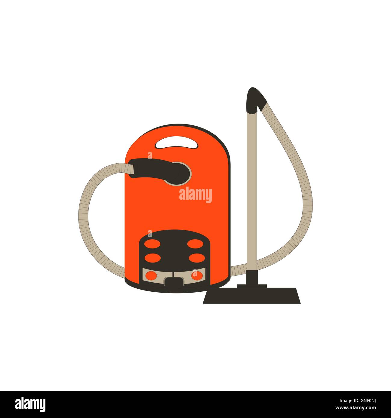 Stylized icon of a colored vacuum cleaner on a white background Stock ...