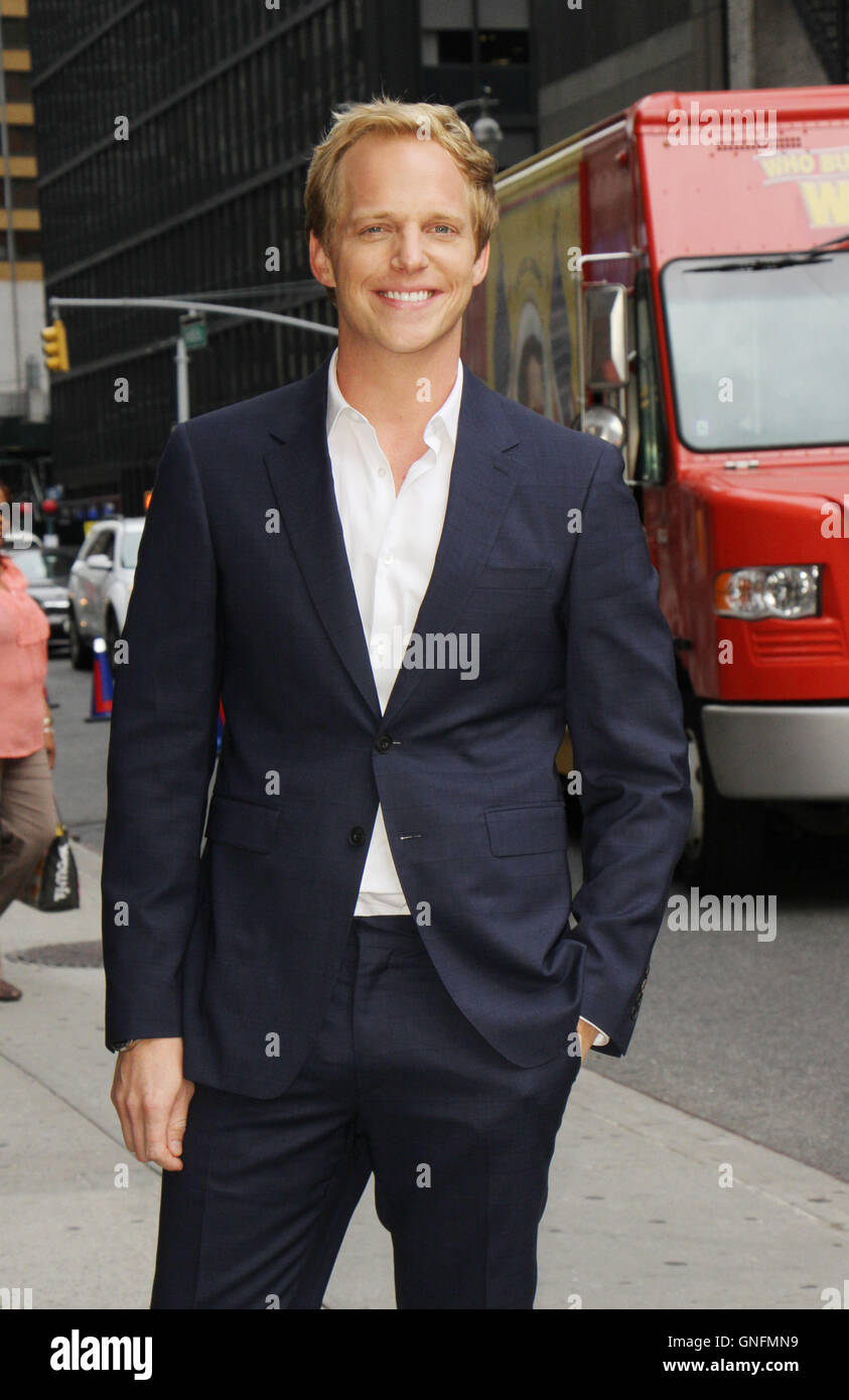 New York, USA. 31st August, 2016. Chris Geere at The Late Show with