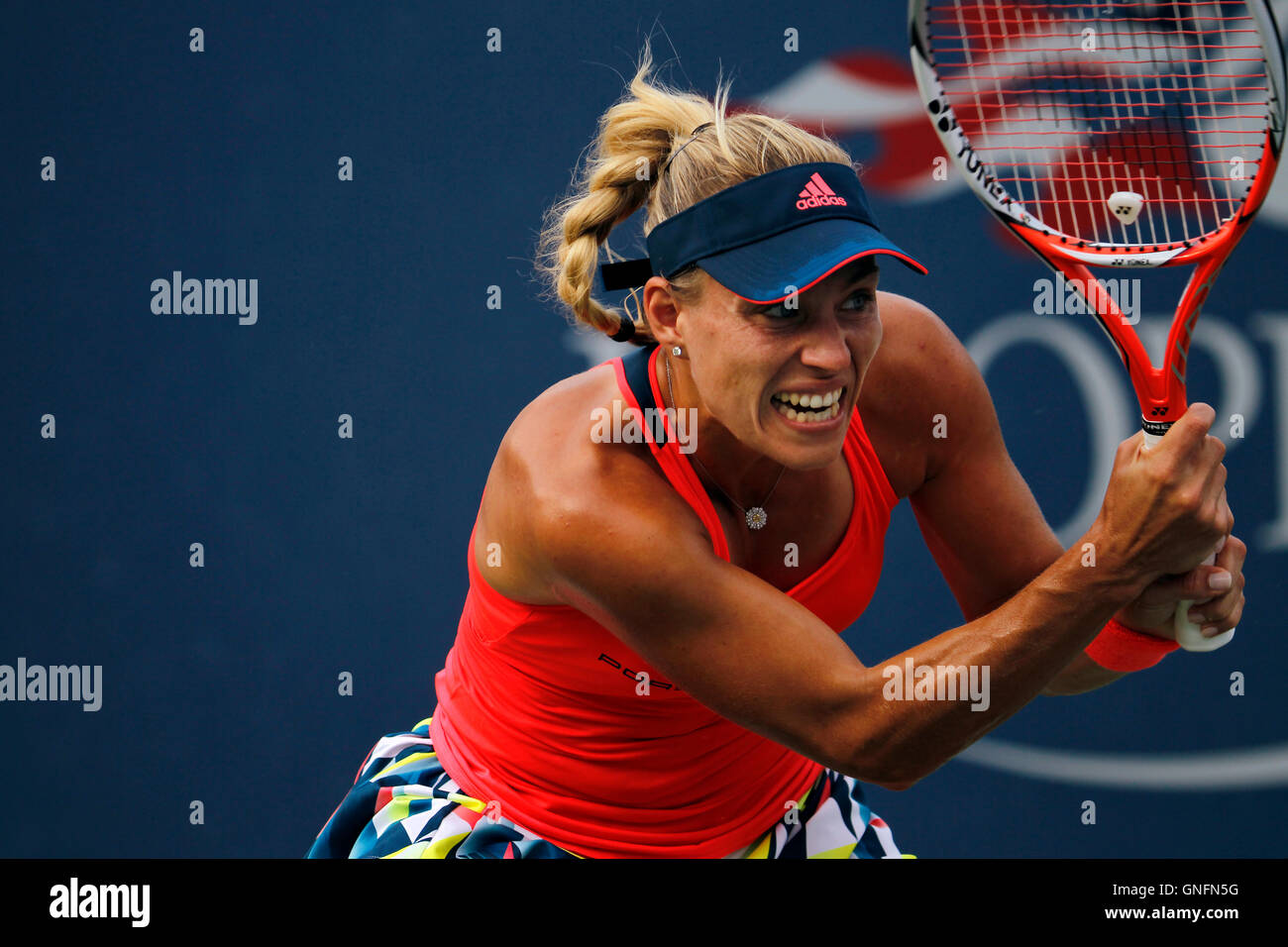 New York, United States. 31st Aug, 2016. Number 2 seed, Angelique Kerber of Germany during her second round match against Mirjana Lucic-Baroni of Croatia at the United States Open Tennis Championships at Flushing Meadows, New York on Wednesday, August 31st. Credit:  Adam Stoltman/Alamy Live News Stock Photo