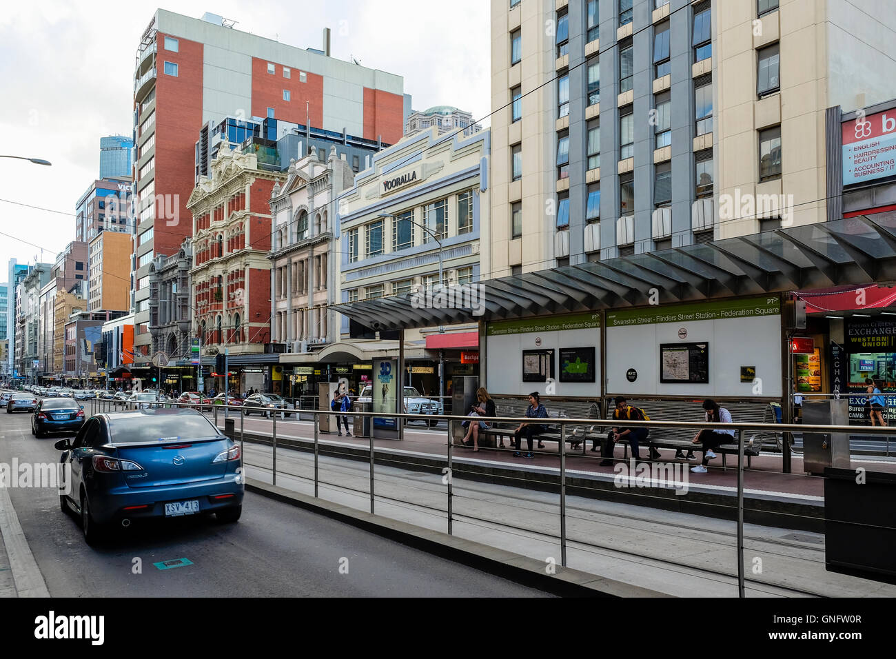 Flinders Street, Melbourne, Victoria, Australia Stock Photo