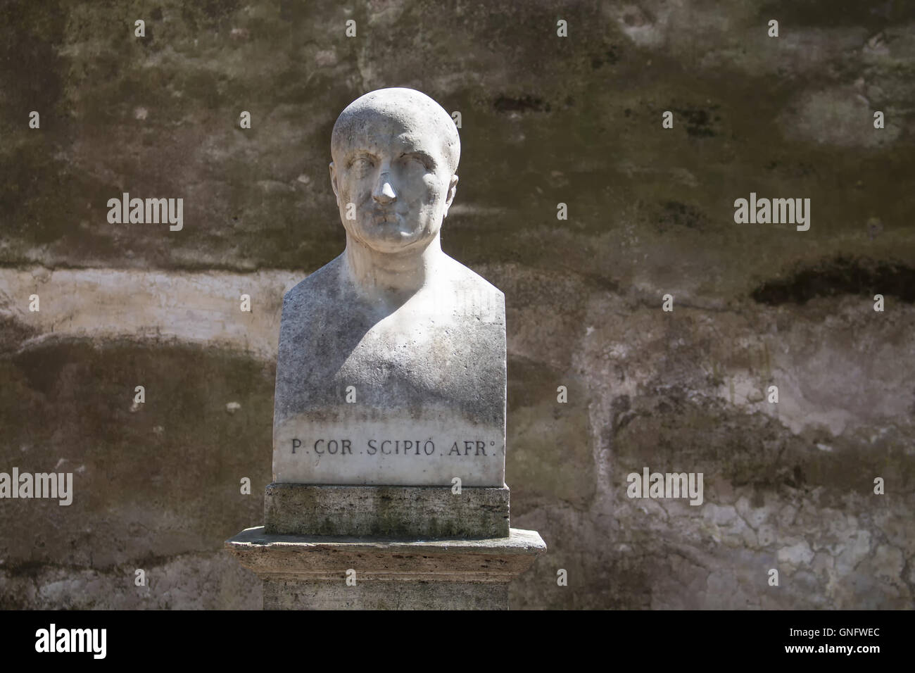 In the park there are many statues busts of important personalities