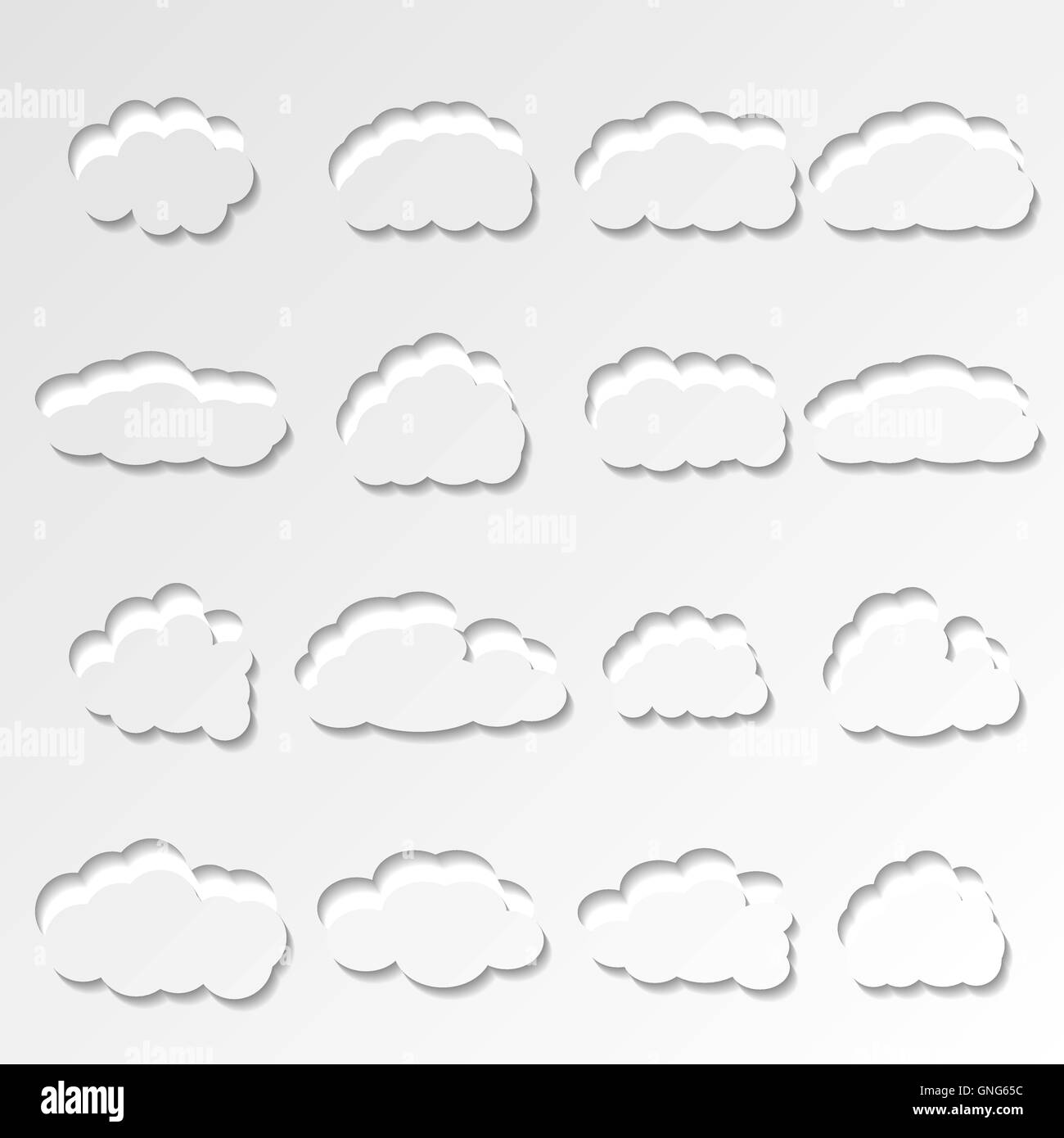 Set of clouds, vector illustration Stock Vector Image & Art - Alamy