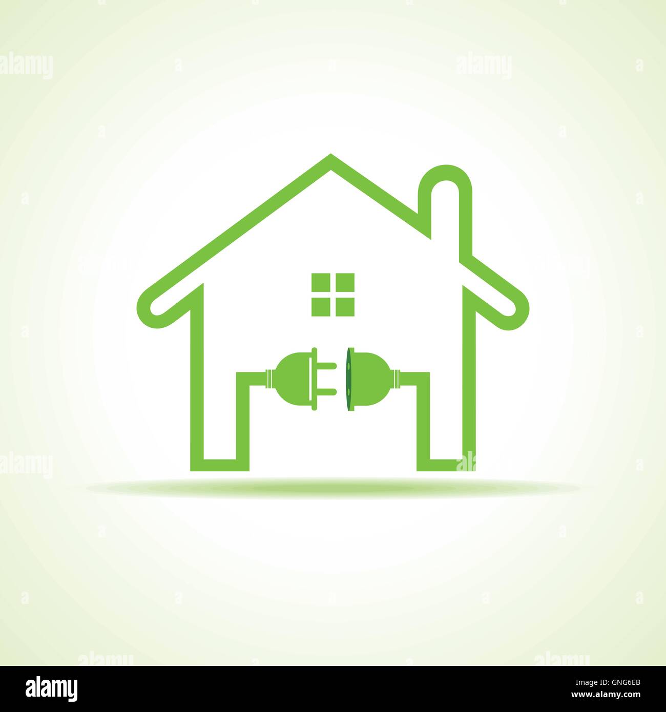 Eco home concept with plug and holder stock vector Stock Vector Image ...