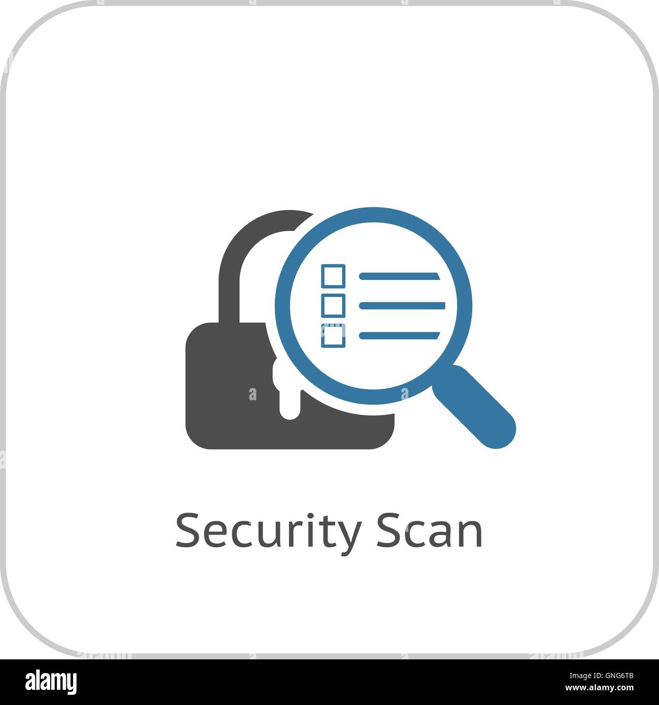 Security Scan Icon. Flat Design Stock Vector Image & Art Alamy