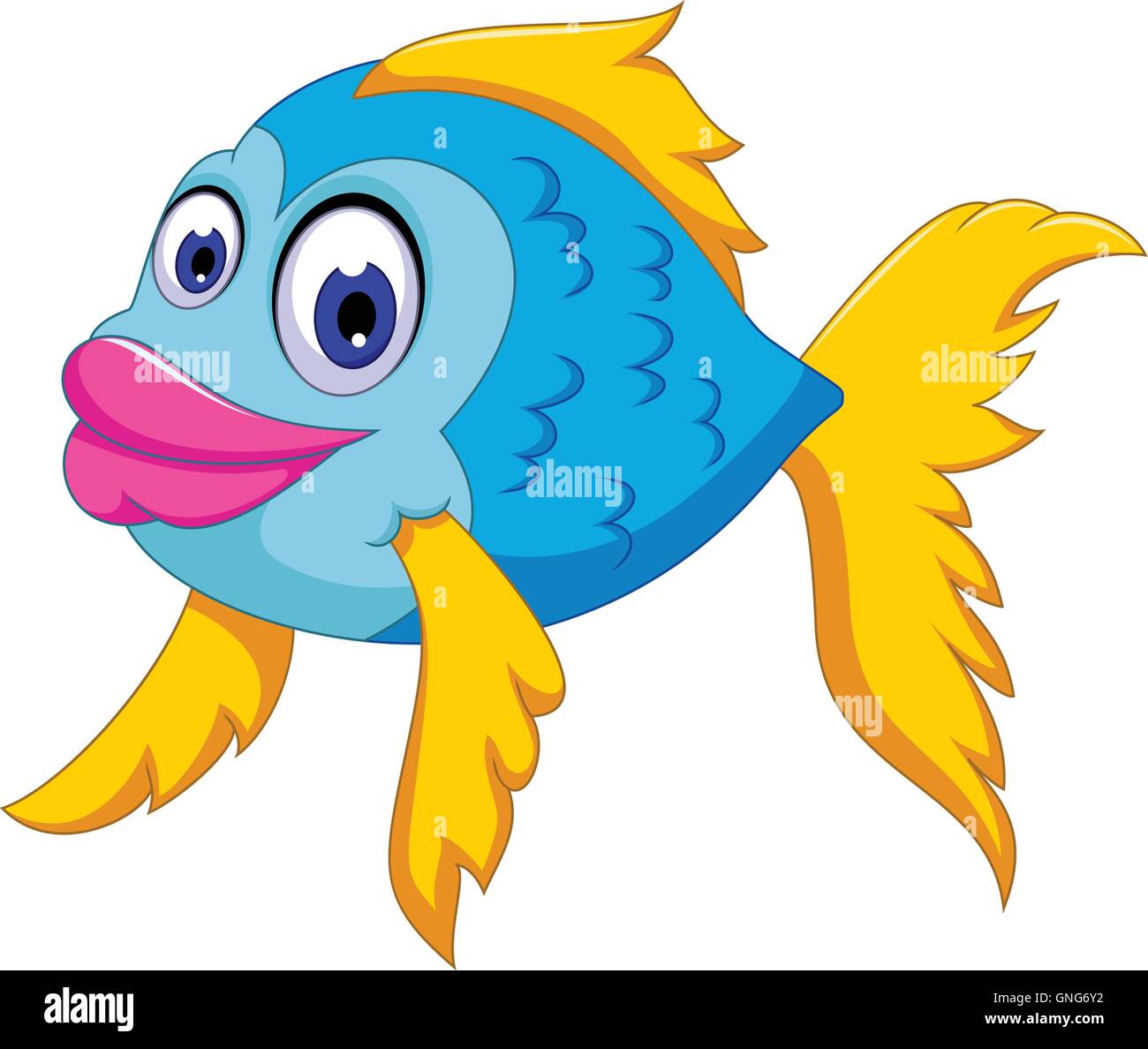 cute fish cartoon posing Stock Vector Image & Art - Alamy