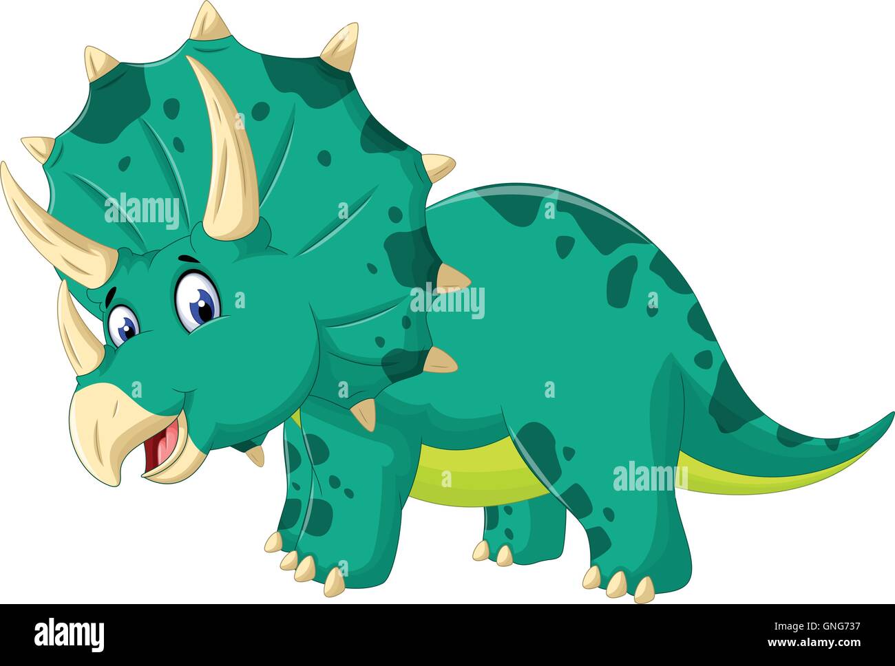 Cute Triceratops Cartoon For You Design Stock Vector Image Art Alamy