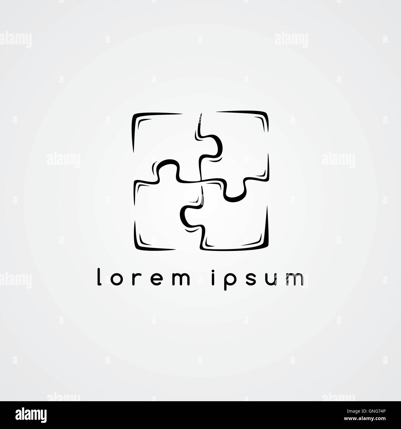 puzzle jigsaw logo sign template Stock Vector Image & Art - Alamy
