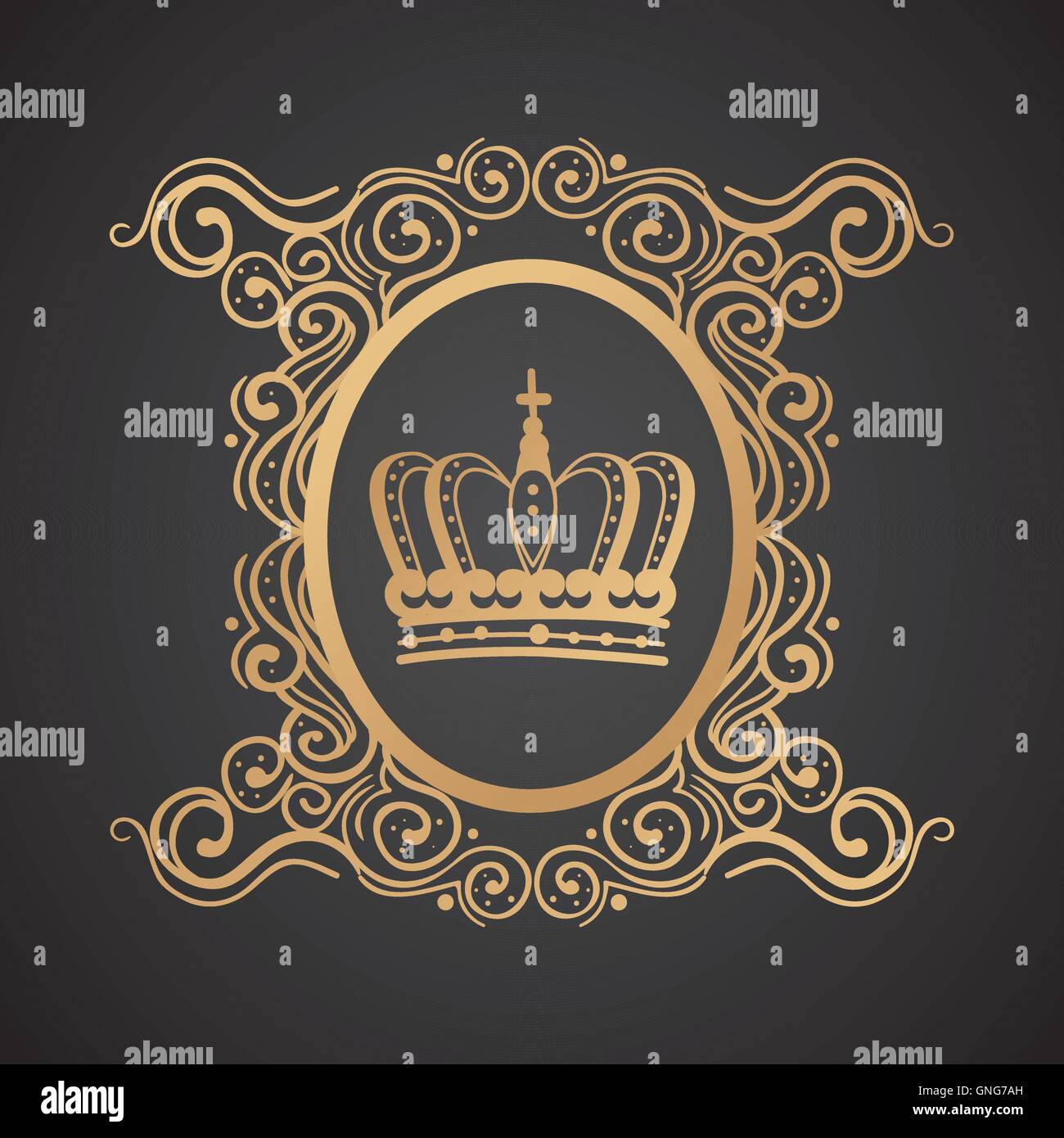 gold frame style isolated icon Stock Vector Image & Art - Alamy