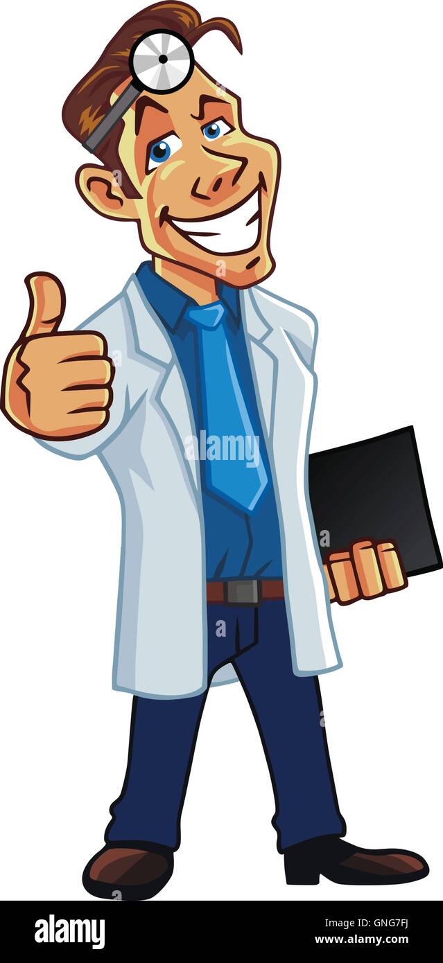 Cool Medical Doctor Cartoon Stock Vector