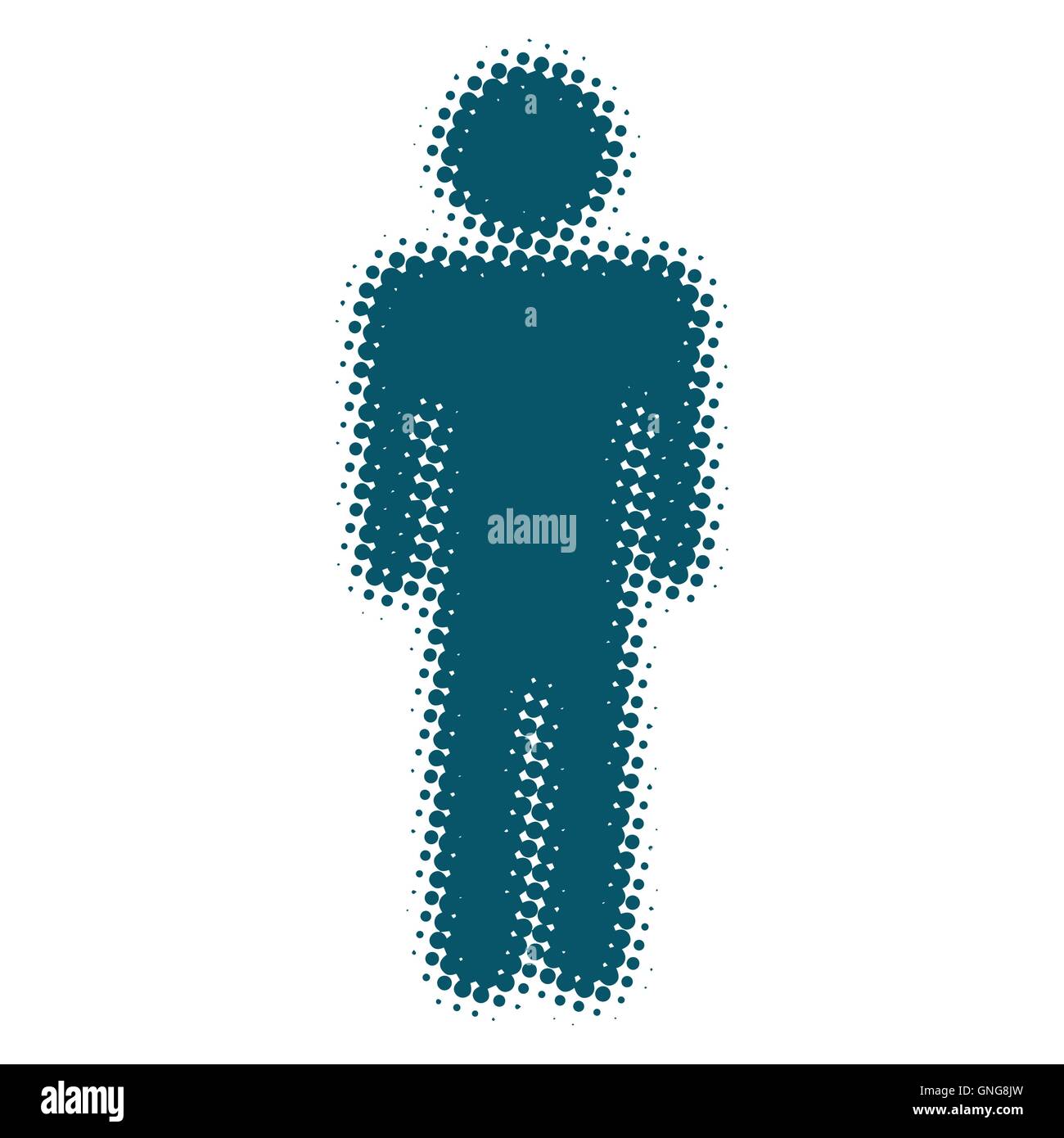 male icon blue blurred silhouette of a man Stock Vector