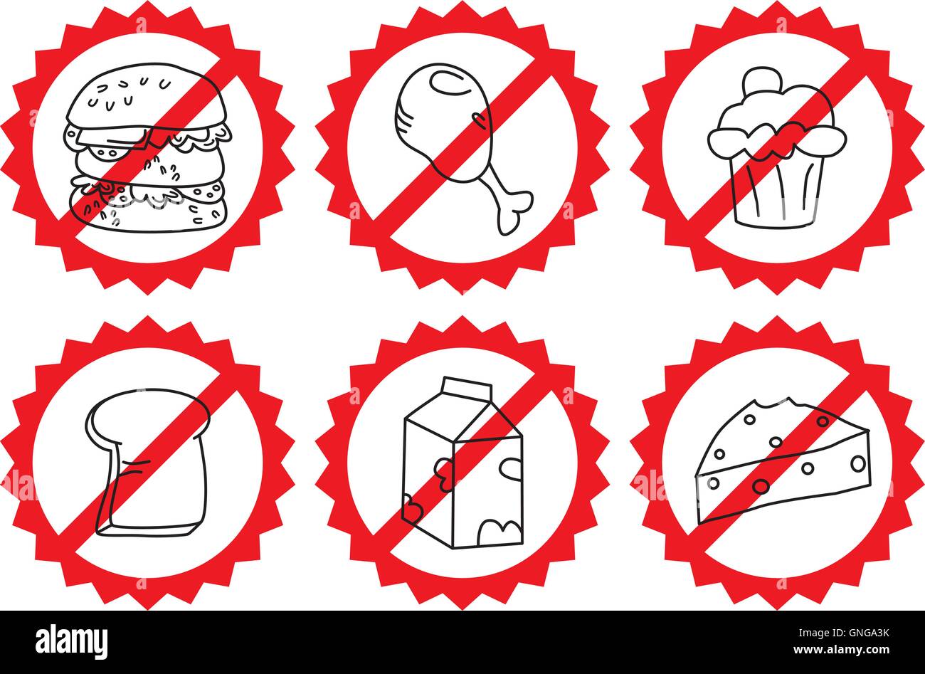 food-and-drink-theme-stock-vector-image-art-alamy