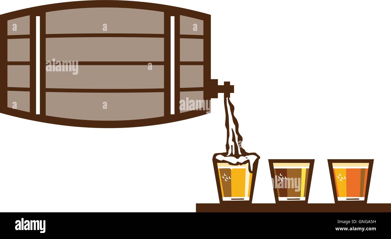 Beer flight on white Stock Vector Images - Alamy