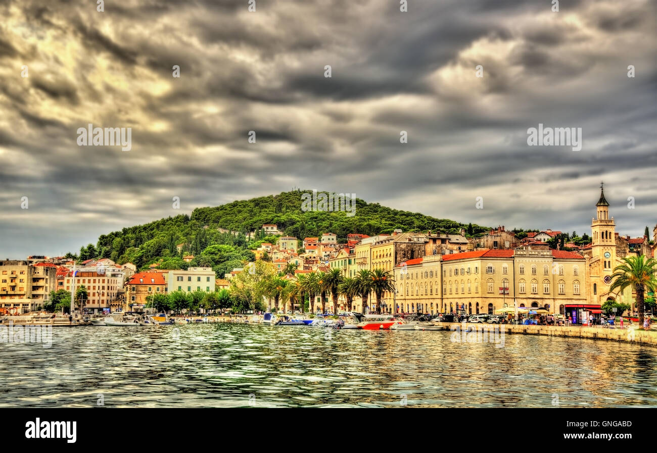 View of embankment in Split - Croatia Stock Photo