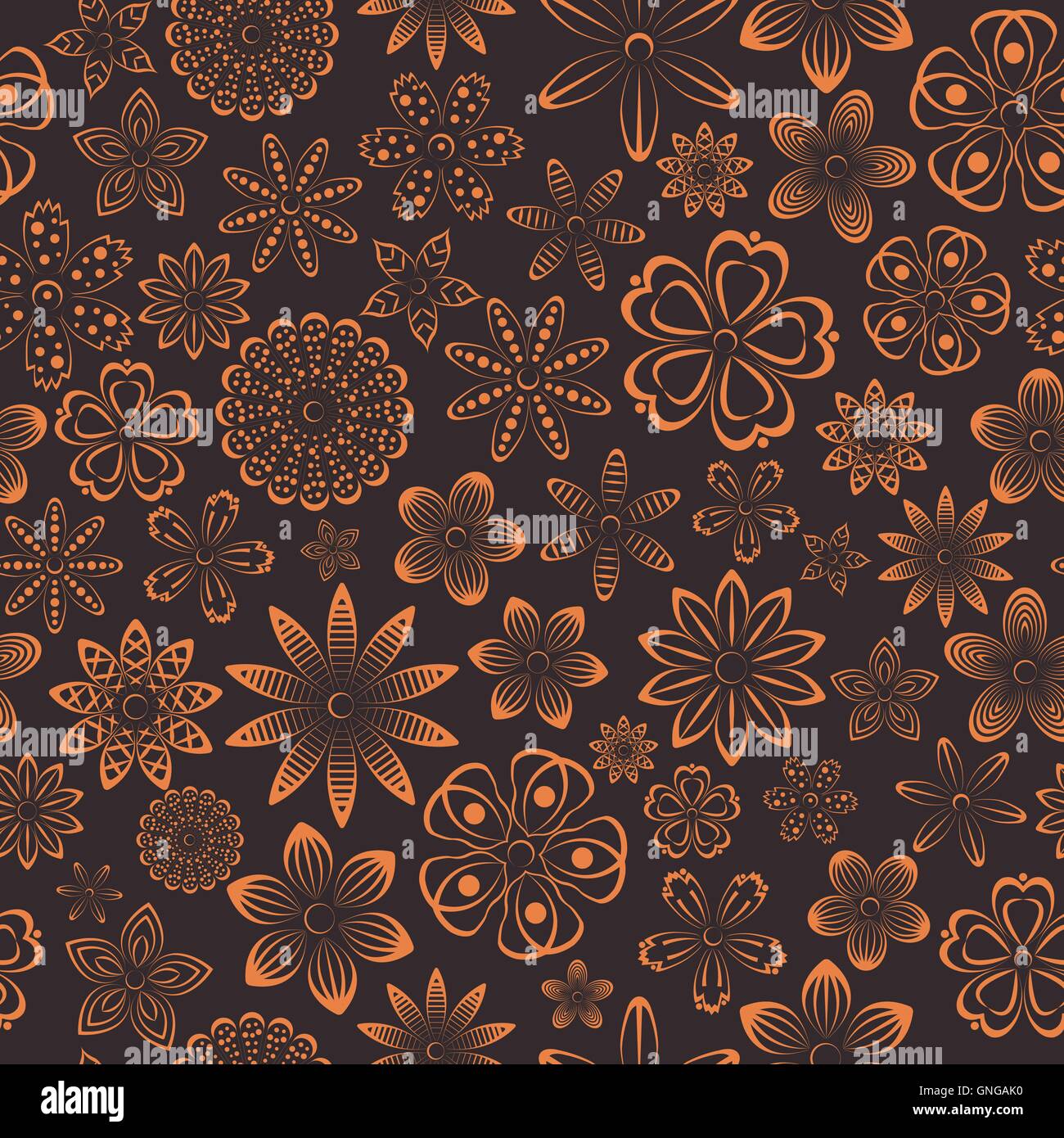 Floral seamless background, vector illustration Stock Vector Image ...