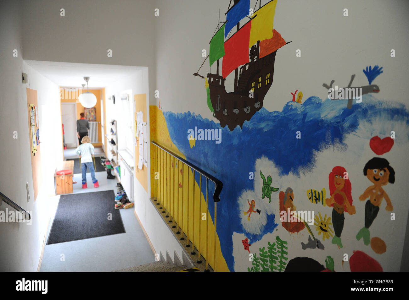 '''Die Buntstifte'', a parental initiative after school center in Munich, 2014' Stock Photo