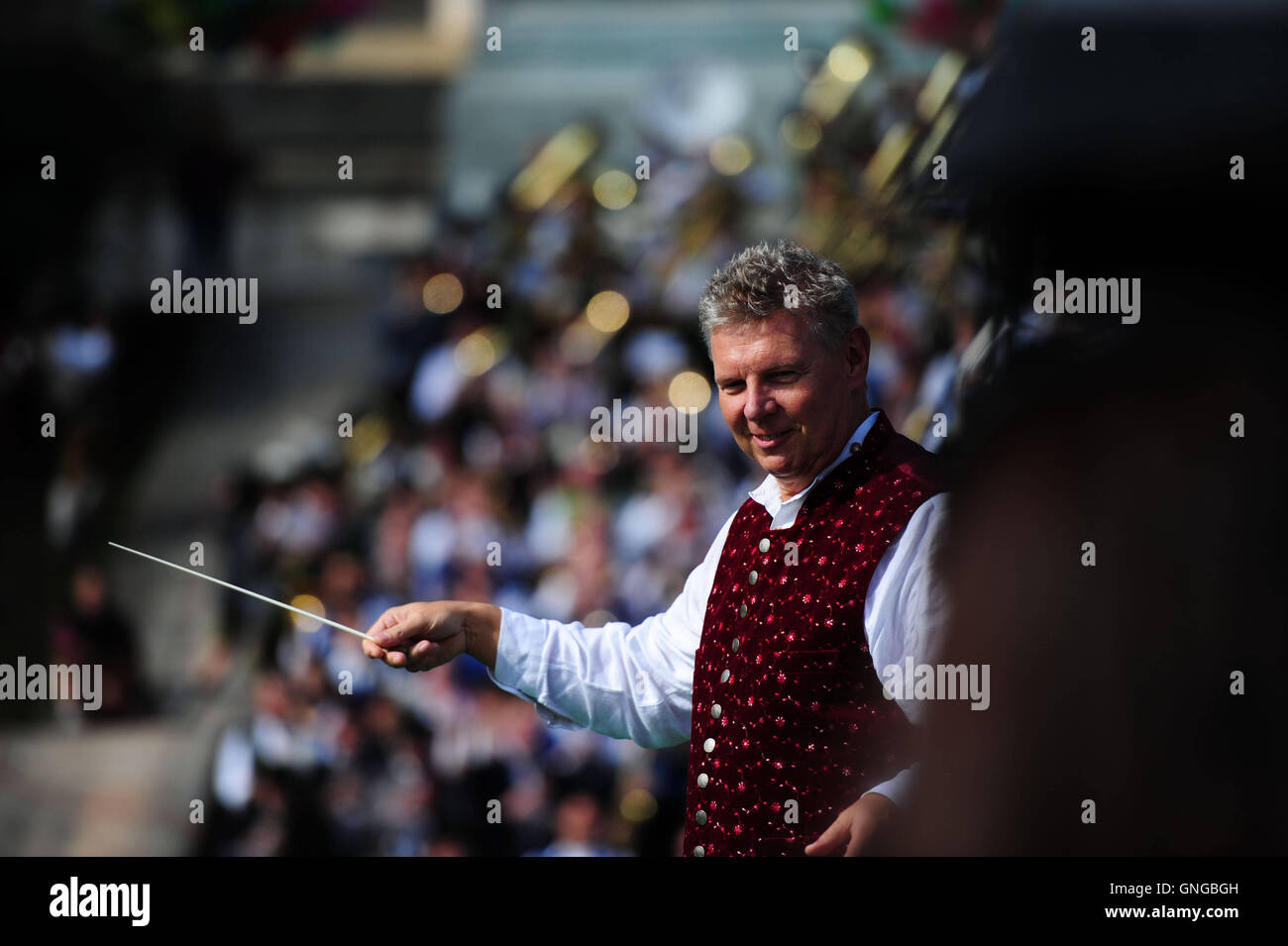 Dieter Reiter during the stand concert at the Munich Oktoberfest, 2014 Stock Photo