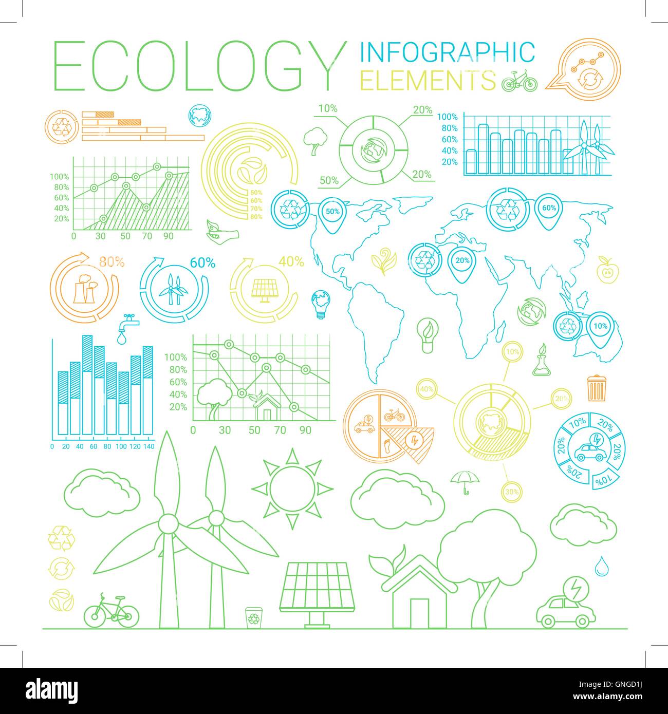 Ecology Infographic Elements Stock Vector Image & Art - Alamy