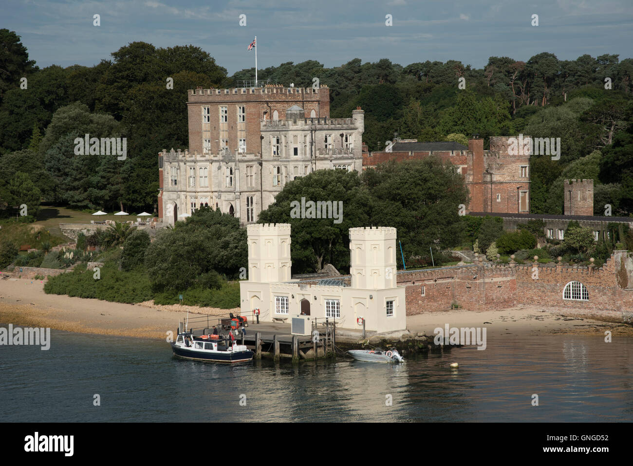 Brownsea Castle also known as Branksea Castle on Brownsea Island in Poole Harbour Dorset England UK Stock Photo
