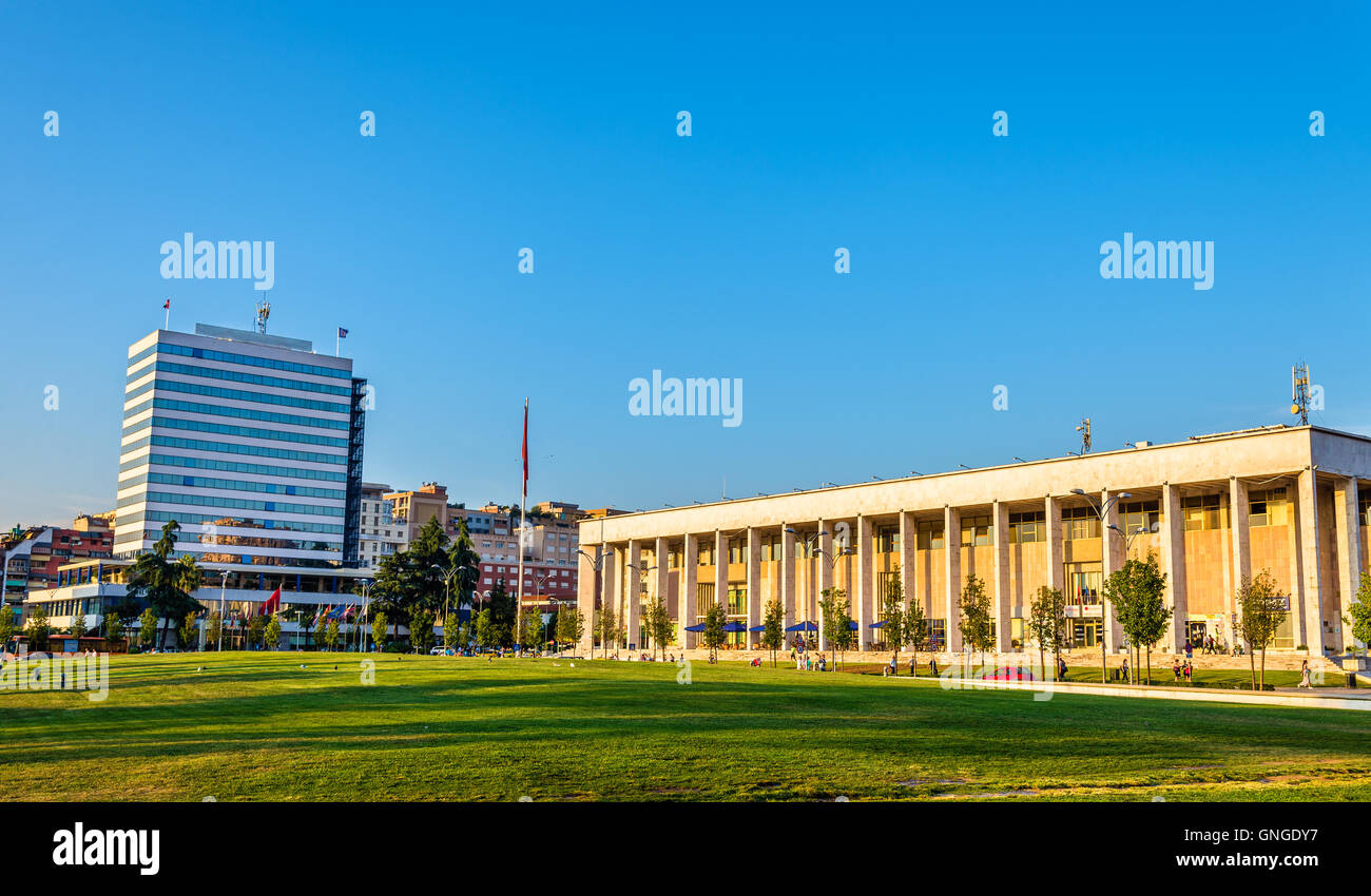The Palace of Culture in Tirana Albania Stock Photo Alamy