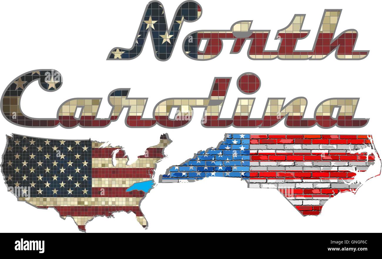 Grunge flag north carolina Stock Vector Images - Alamy