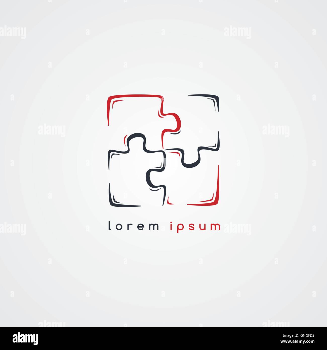 puzzle jigsaw logo sign template Stock Vector Image & Art - Alamy