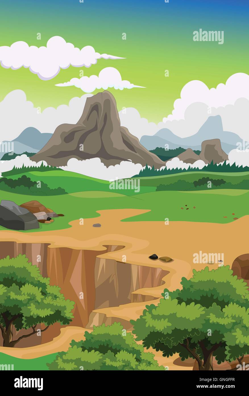 beauty mountain with landscape background Stock Vector Image & Art - Alamy