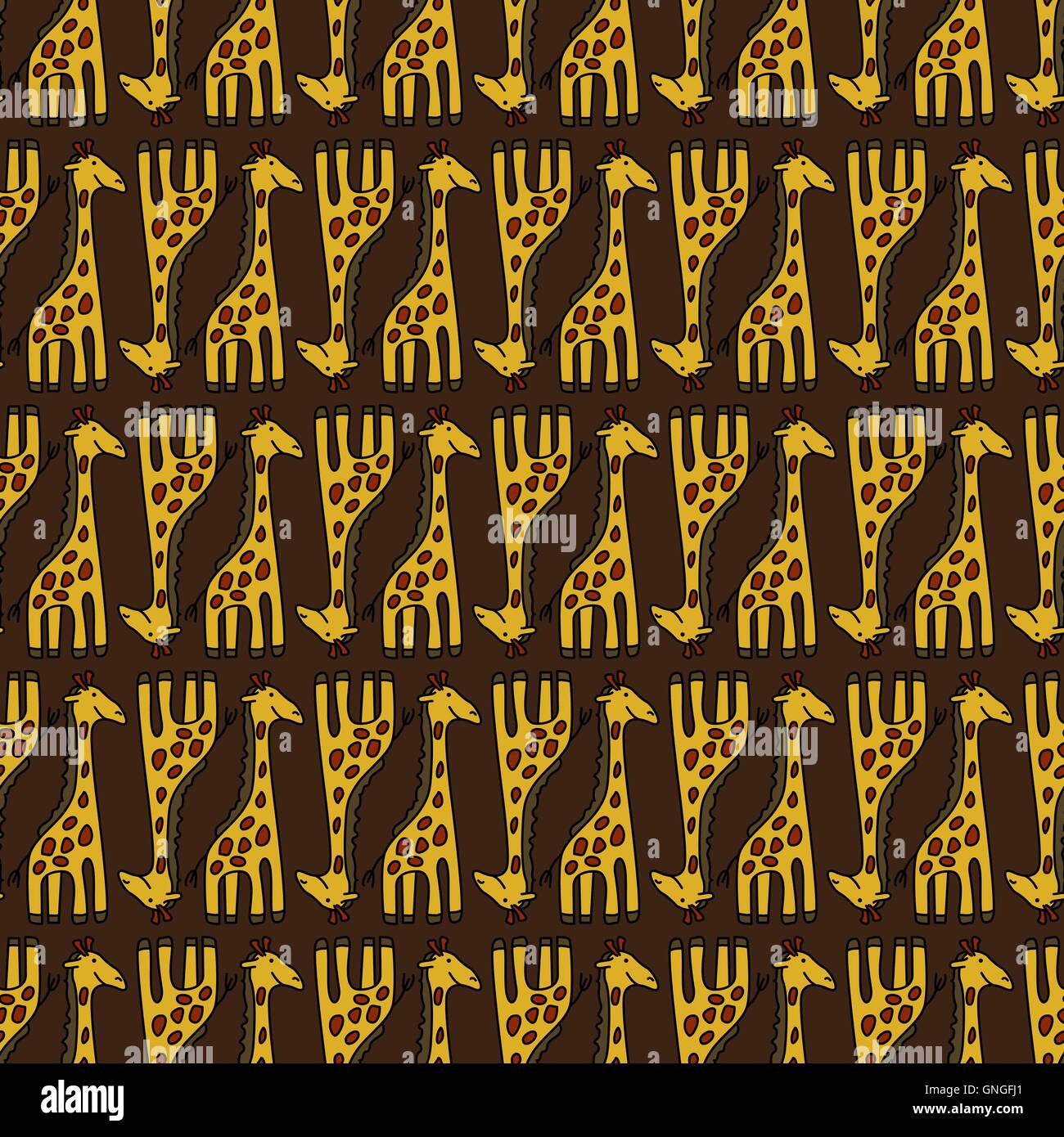 Seamless giraffe pattern Stock Vector