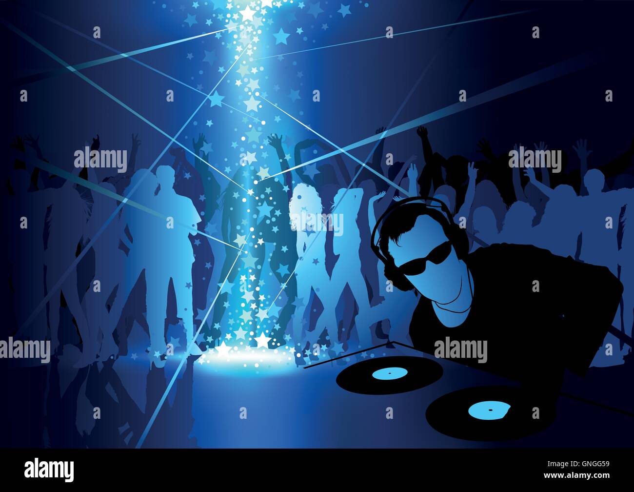 DJ Dance Party Background Stock Vector Image & Art - Alamy