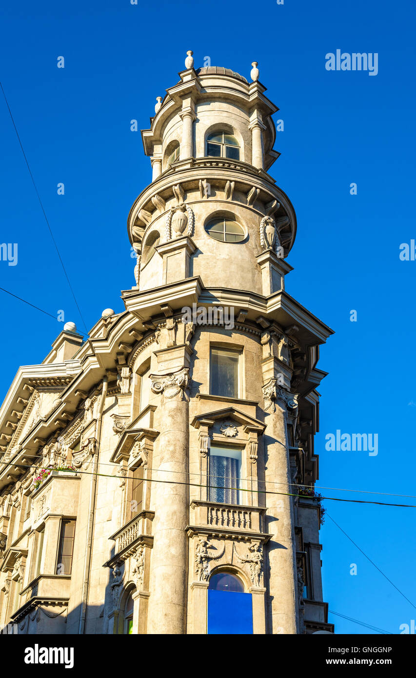 Sharp corner building in Saint Petersburg - Russia Stock Photo
