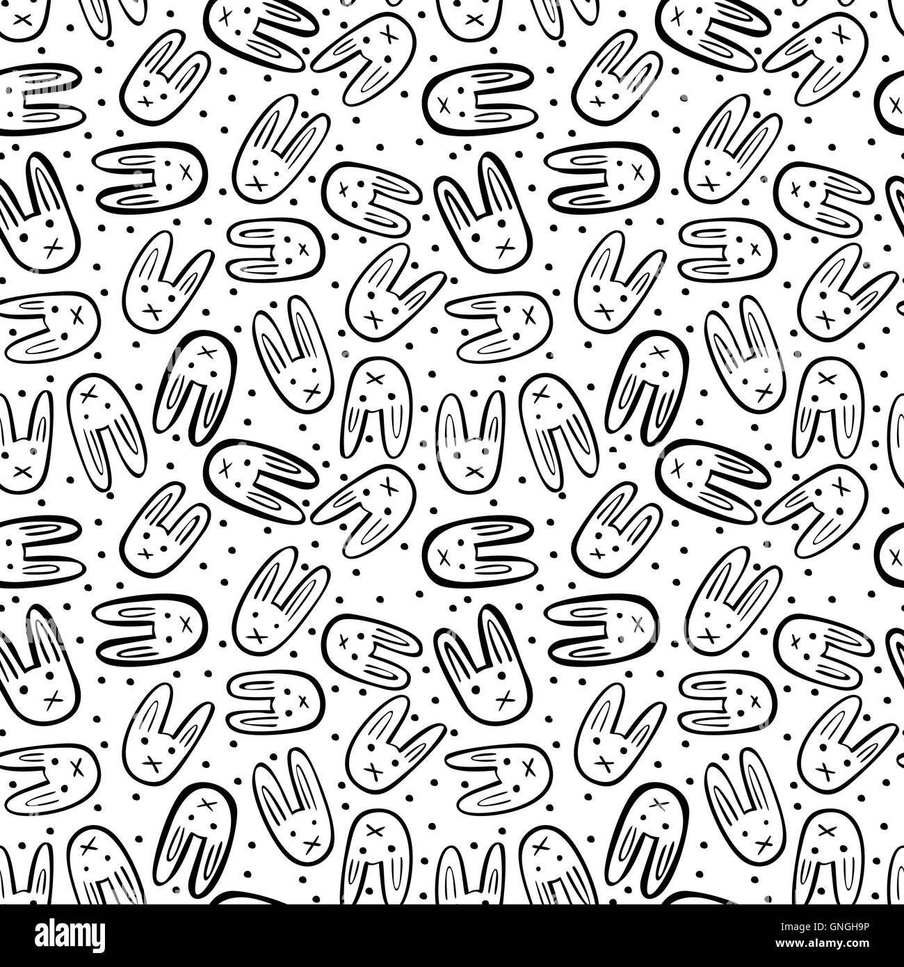 Seamless bunnies pattern Stock Vector Images - Alamy