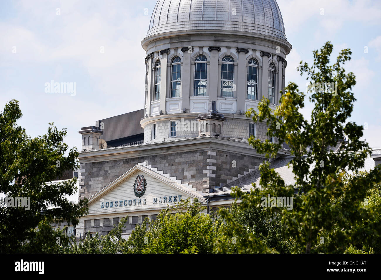 The dome of Bon Secours Market in Old Montreal Stock Photo