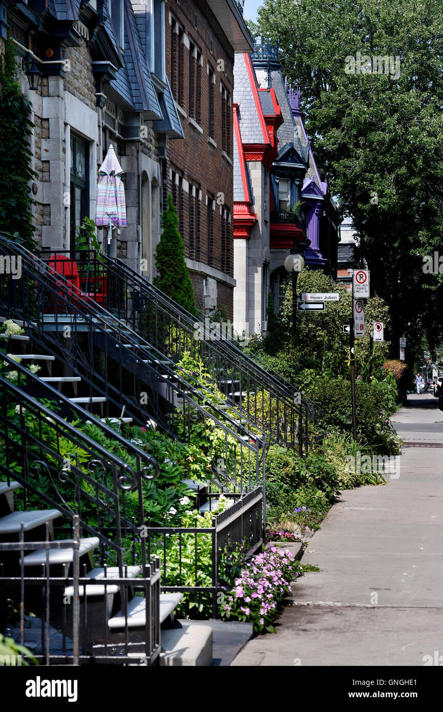 House in Le Plateau Mont Royal, Montreal, Canada Stock Photo Alamy