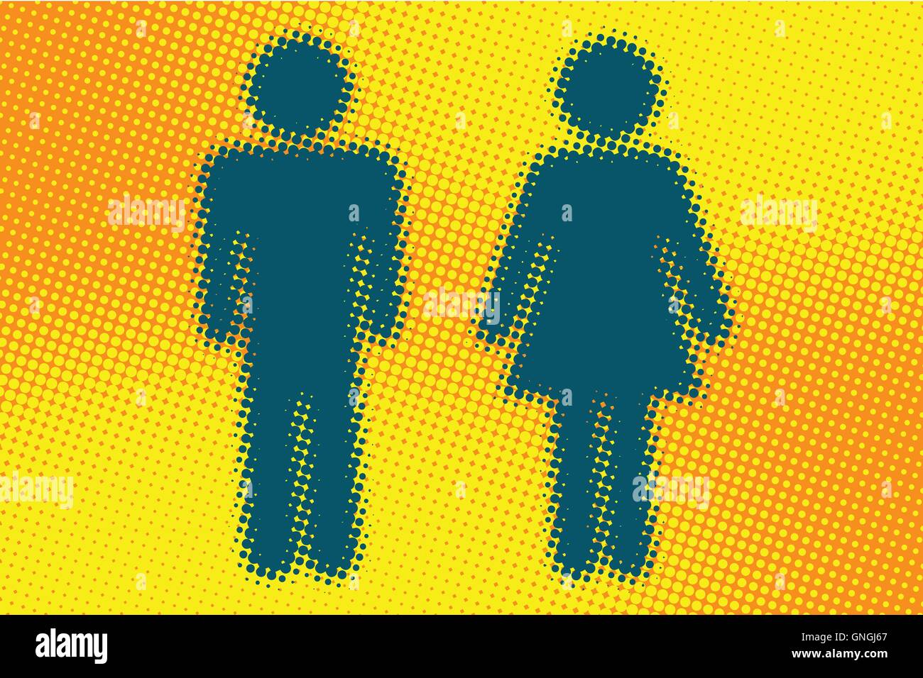 Male and female WC icon Stock Vector