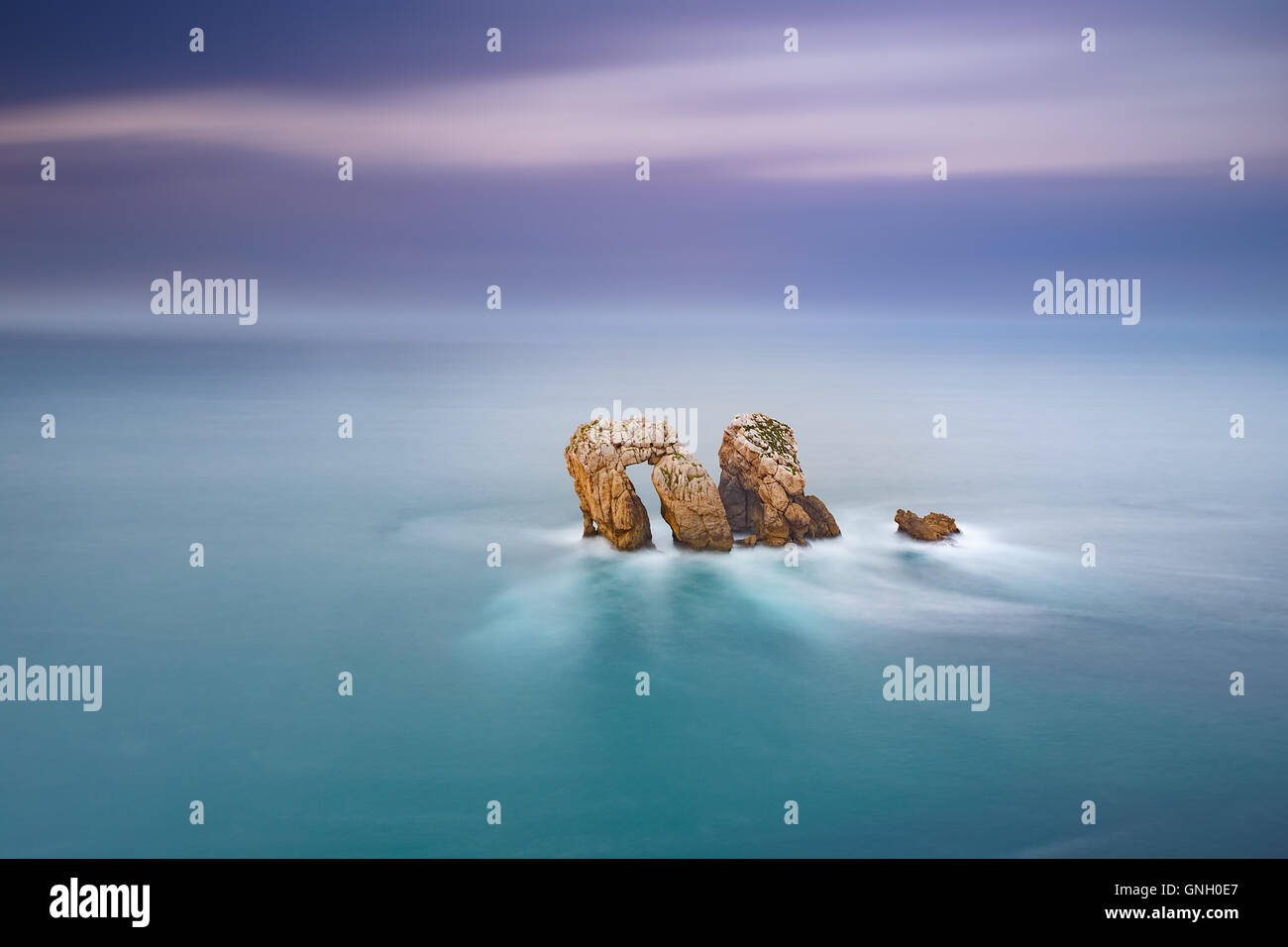 Long exposure at Costa Quebrada Stock Photo