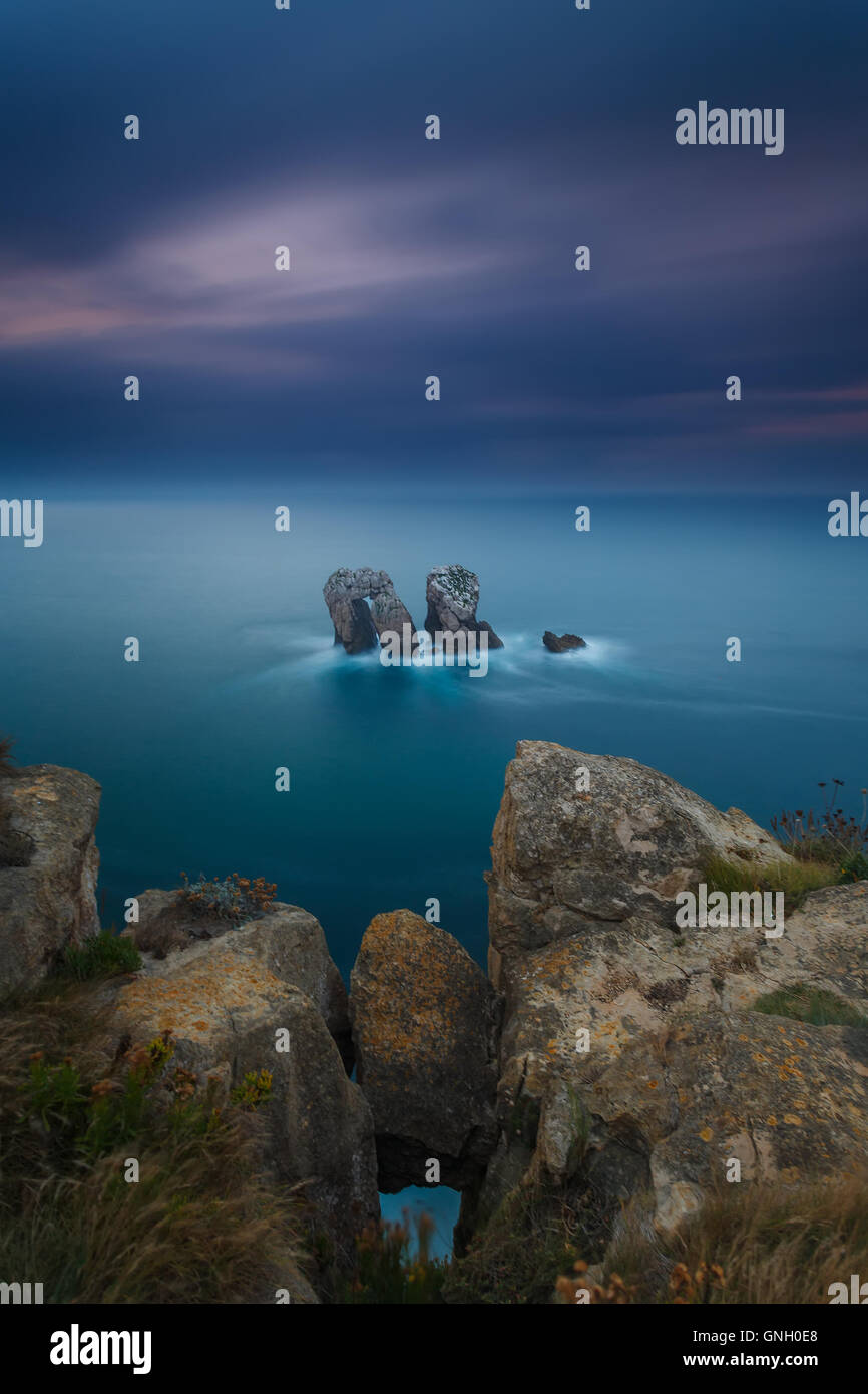 Long exposure at Costa Quebrada Stock Photo