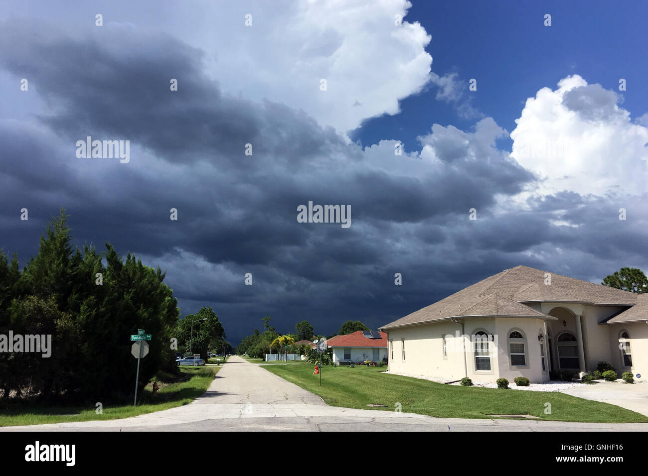 Towering Cumulus cloud over Florida on a July afternoon Stock Photo