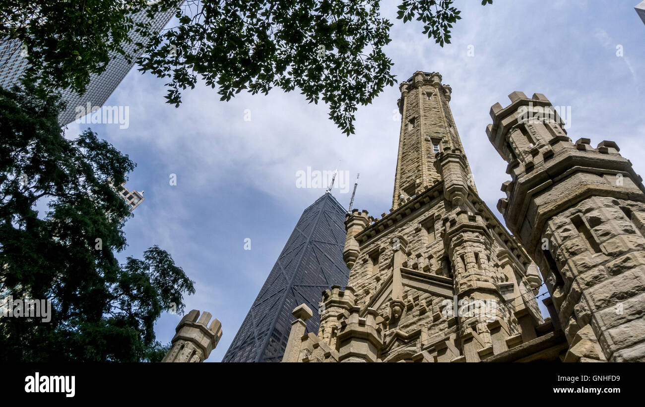 Unusual architecture in downtown Chicago Stock Photo Alamy