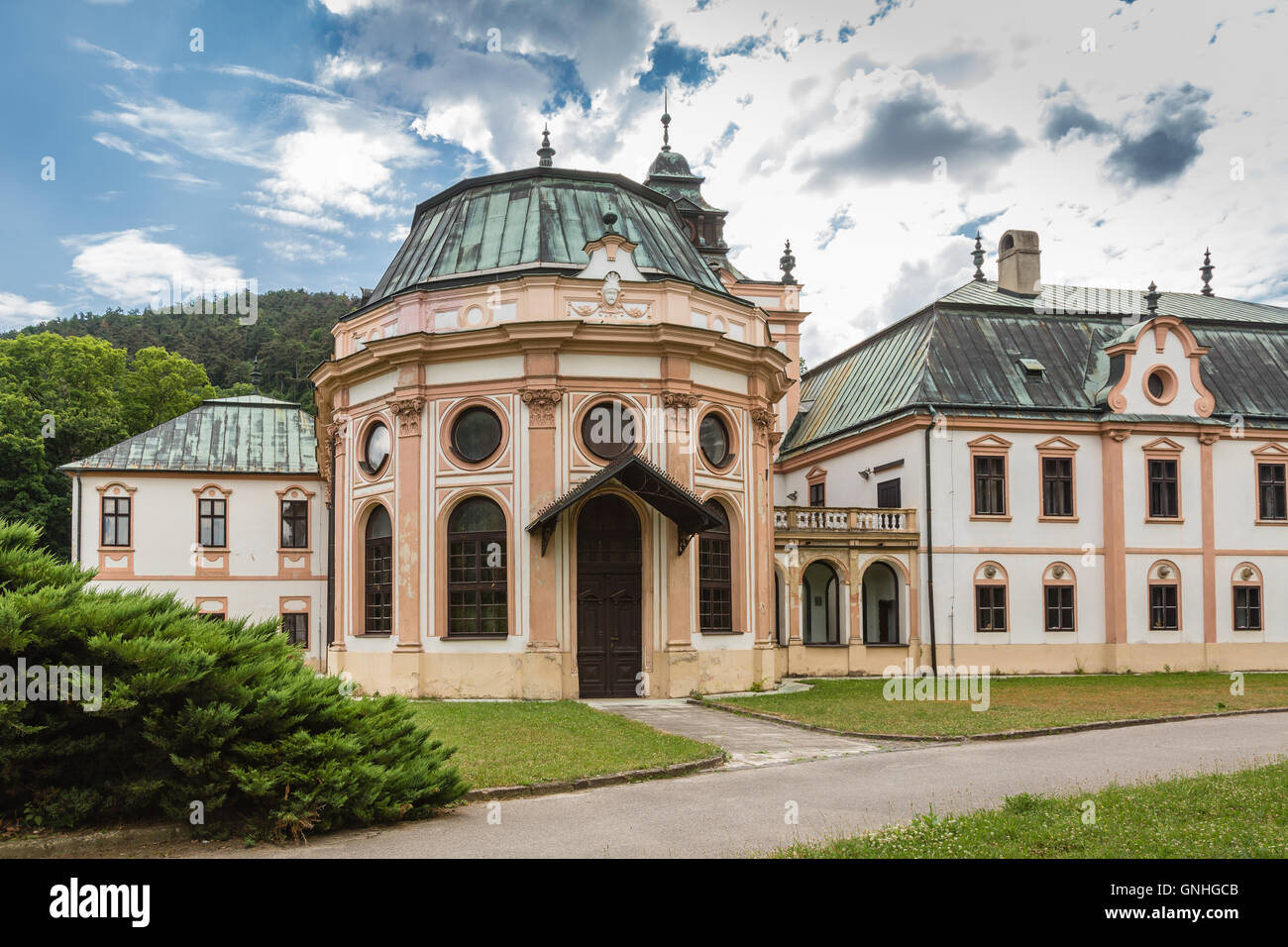 Neobaroque manor house in Klatova Nova Ves, Slovakia. Stock Photo