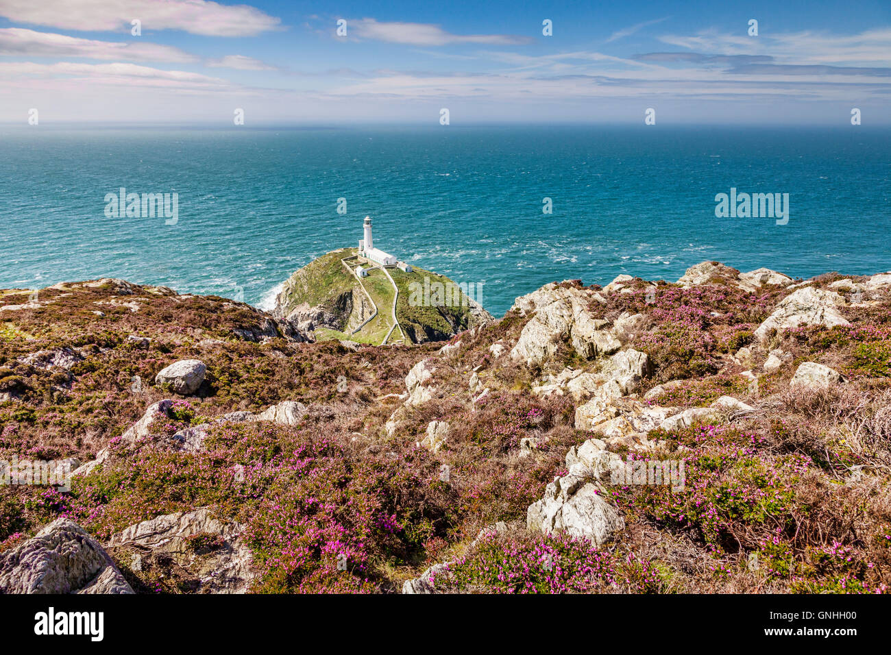 South Stack Lighthouse, Anglesey, Wales, UK Stock Photo