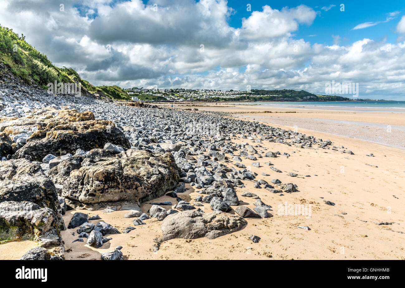 A view of Benllech Bay on Anglesey Stock Photo Alamy