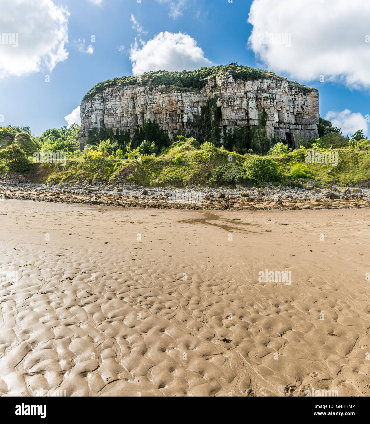 Cliffs at Red Wharf Bay on Anglesey Stock Photo Alamy