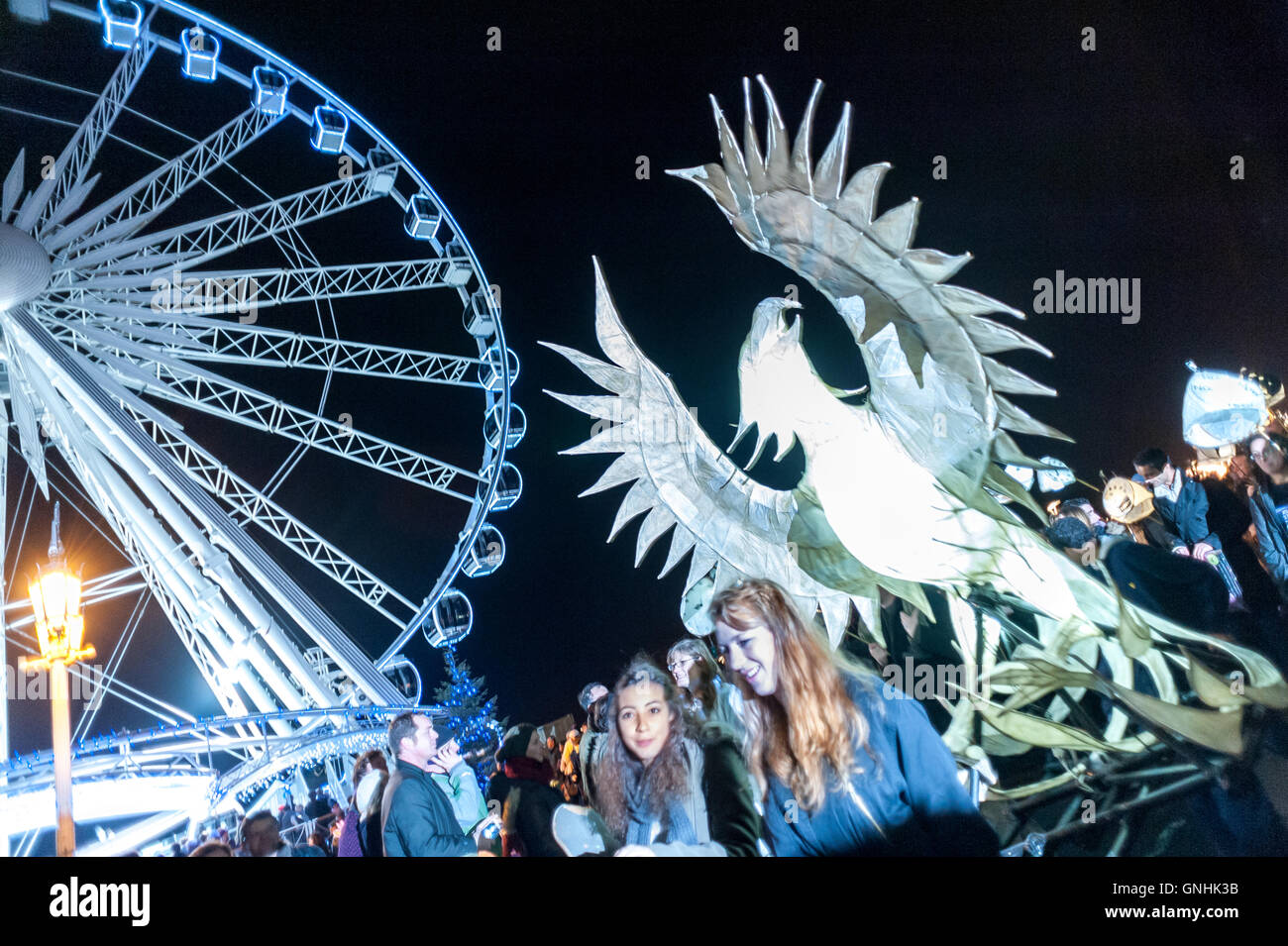 The annual Burning of the Clocks ceremony in Brighton Stock Photo Alamy