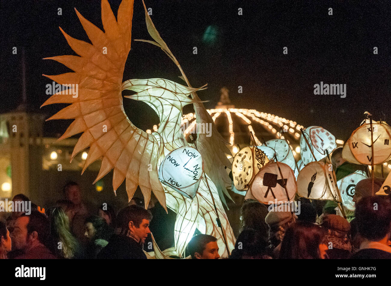 The annual Burning of the Clocks ceremony in Brighton Stock Photo Alamy