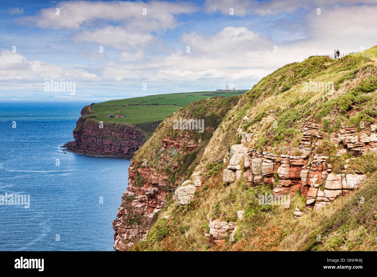 South Head, known locally as Tomlin, and St Bees Head, Cumbria, England, UK Stock Photo