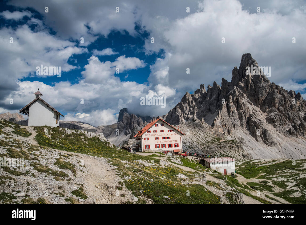 Sexten-Sesto Dolomites The Drei Zinnen-Locatelli Mountain Hut Refuge ...