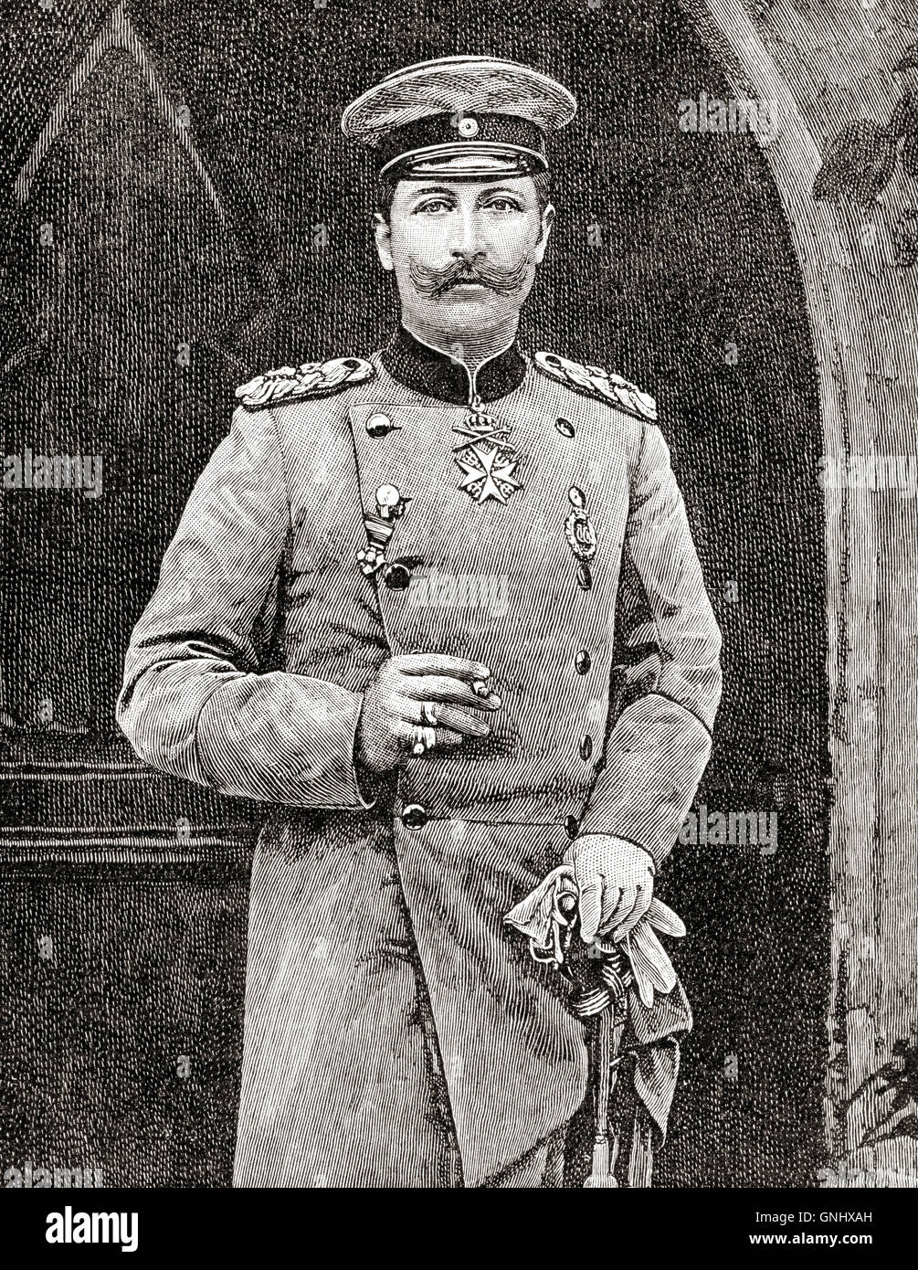 Wilhelm II or William II, 1859 – 1941.  German Emperor (Kaiser) and King of Prussia. Stock Photo