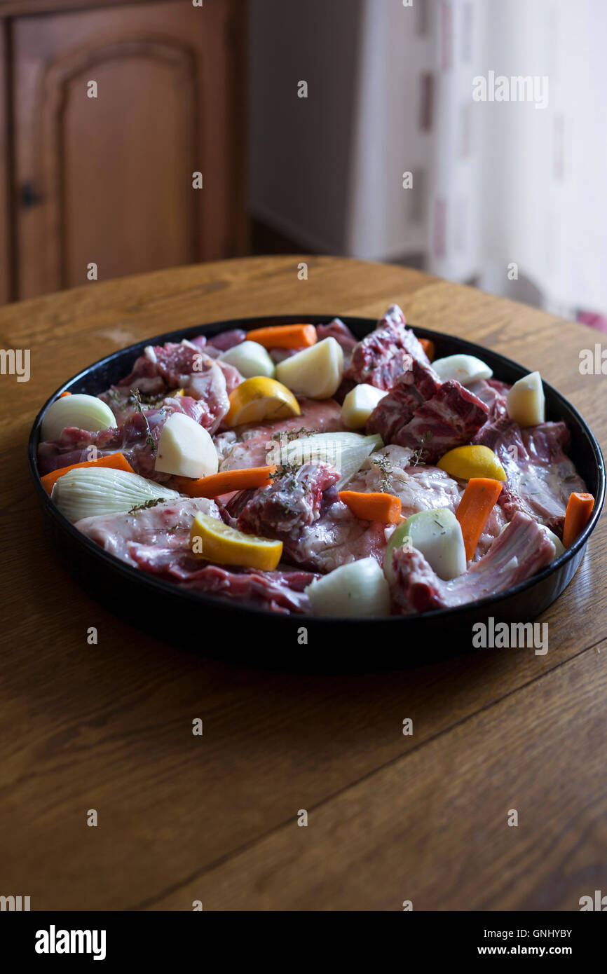 Raw veal and lamb meat Stock Photo
