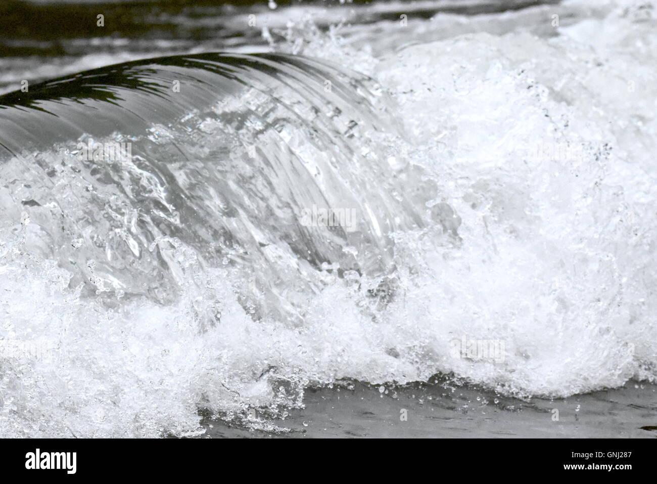 lapping waves in cornwall Stock Photo